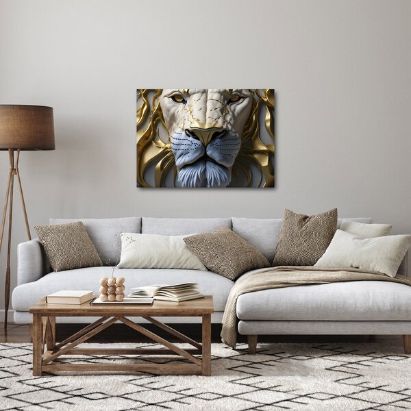 Kép - Oroszlánfej (70x50 cm)
