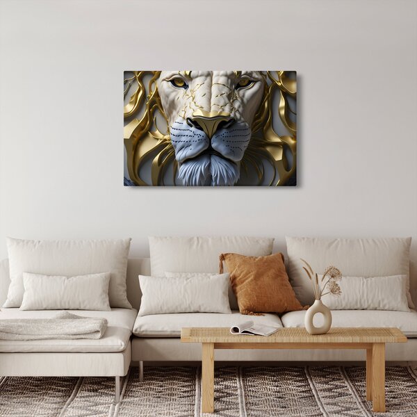 Kép - Oroszlánfej (90x60 cm)
