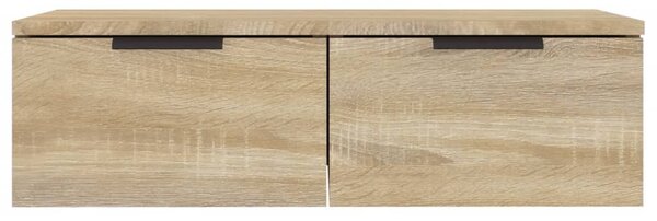 2 db sonoma tölgyszínű szerelt fa fali szekrény 68x30x20 cm
