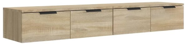 2 db sonoma tölgyszínű szerelt fa fali szekrény 68x30x20 cm