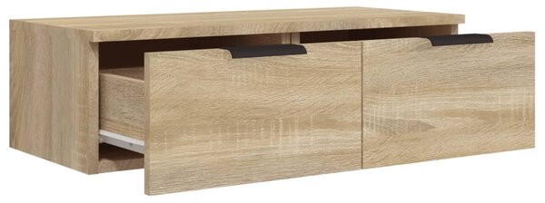 2 db sonoma tölgyszínű szerelt fa fali szekrény 68x30x20 cm