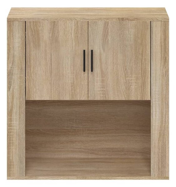 Sonoma tölgy színű szerelt fa faliszekrény 80x33x80 cm