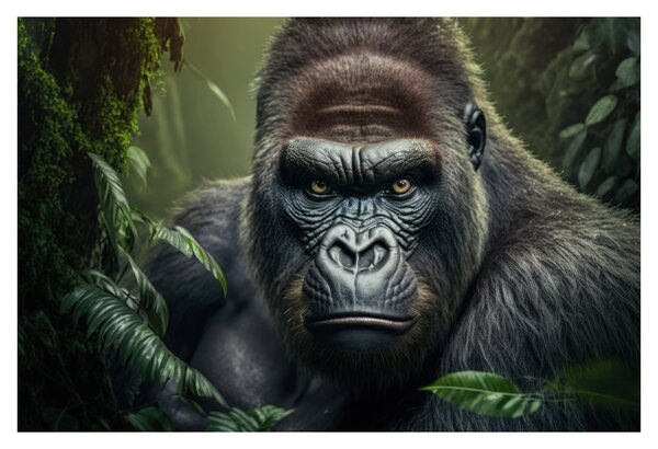 Kép - Egy gorilla portréja (90x60 cm)