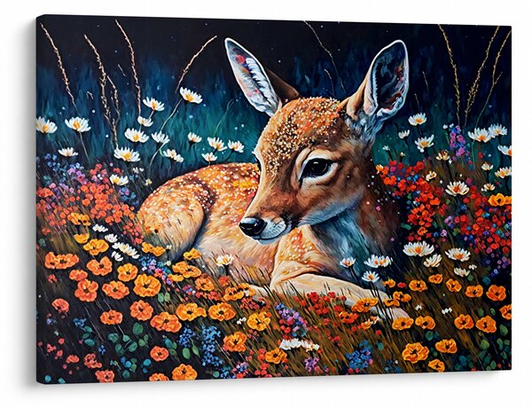 Kép - Festett szarvas (70x50 cm)