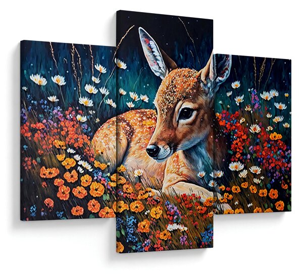 Kép - Festett szarvas (90x60 cm)