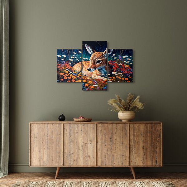 Kép - Festett szarvas (90x60 cm)