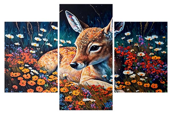 Kép - Festett szarvas (90x60 cm)
