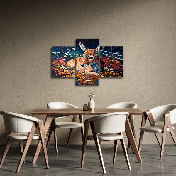 Kép - Festett szarvas (90x60 cm)