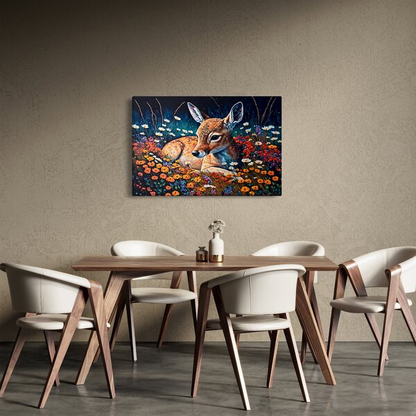 Kép - Festett szarvas (90x60 cm)
