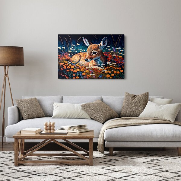 Kép - Festett szarvas (90x60 cm)