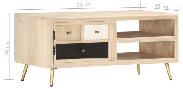 Tömör mangófa dohányzóasztal 90 x 45 x 40 cm