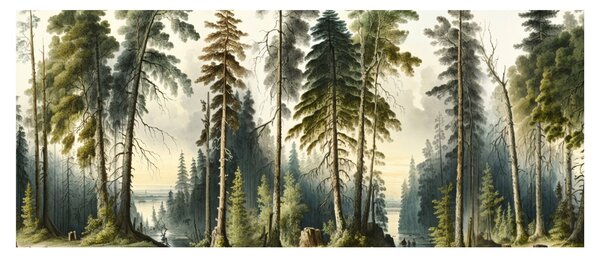 Kép - Szüreti táj az erdők (120x50 cm)