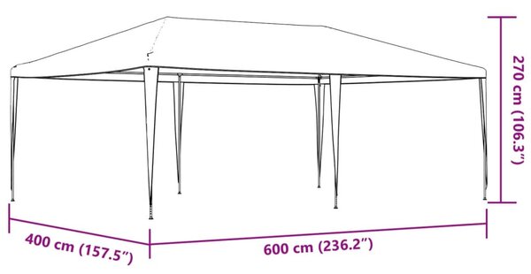 Fehér rendezvénysátor 4 x 6 m