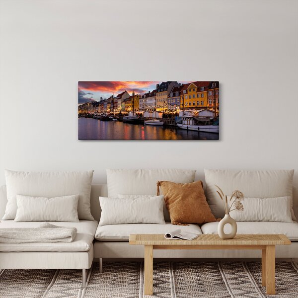 Kép - Nyhavn, Koppenhága (120x50 cm)