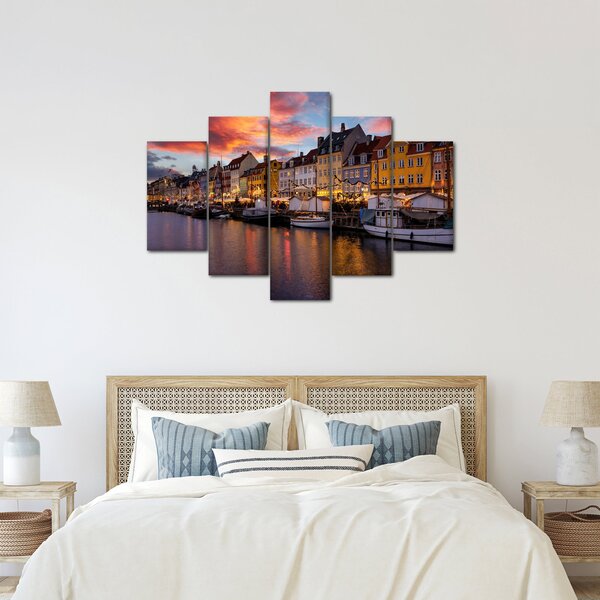 Kép - Nyhavn, Koppenhága (150x105 cm)