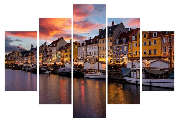 Kép - Nyhavn, Koppenhága (150x105 cm)