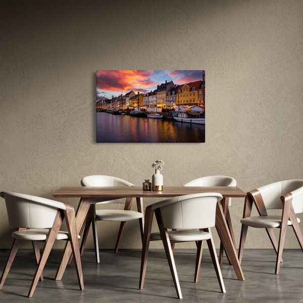 Kép - Nyhavn, Koppenhága (90x60 cm)