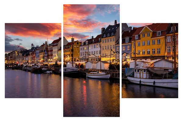 Kép - Nyhavn, Koppenhága (90x60 cm)