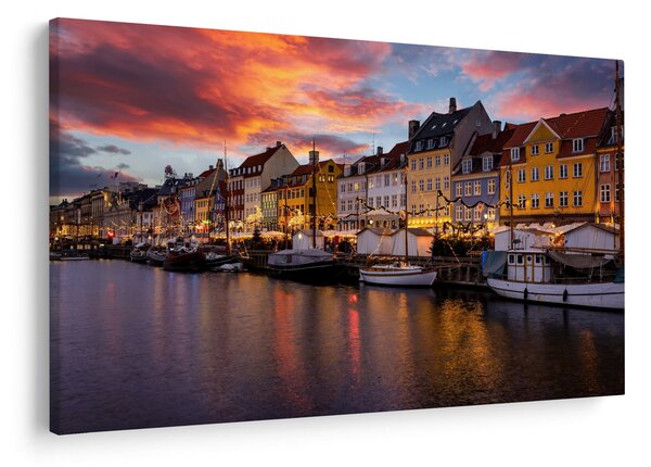Kép - Nyhavn, Koppenhága (90x60 cm)
