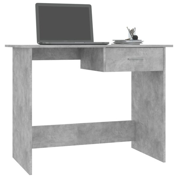 Betonszürke szerelt fa íróasztal 100 x 50 x 76 cm