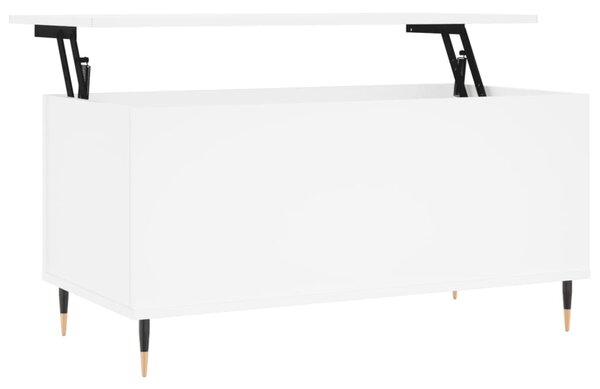 Fehér szerelt fa dohányzóasztal 90x44,5x45 cm