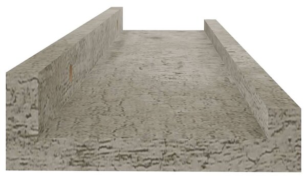 2 db betonszürke fali polc 40 x 9 x 3 cm