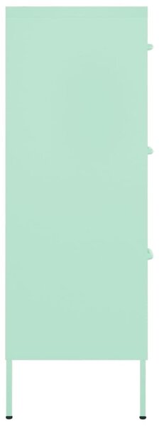 Mentazöld acél fiókos szekrény 80 x 35 x 101,5 cm