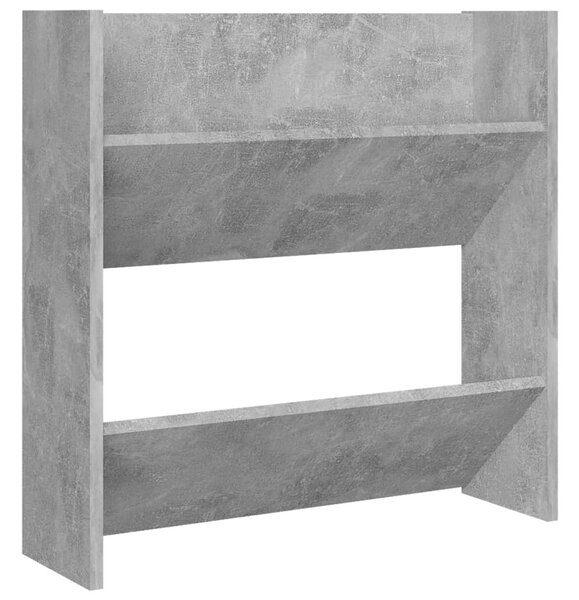 2 db betonszürke fali cipősszekrény 60 x 18 x 60 cm