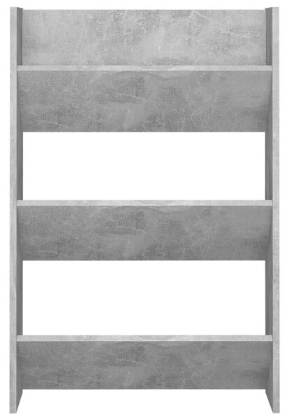 2 db betonszürke fali cipősszekrény 60 x 18 x 90 cm