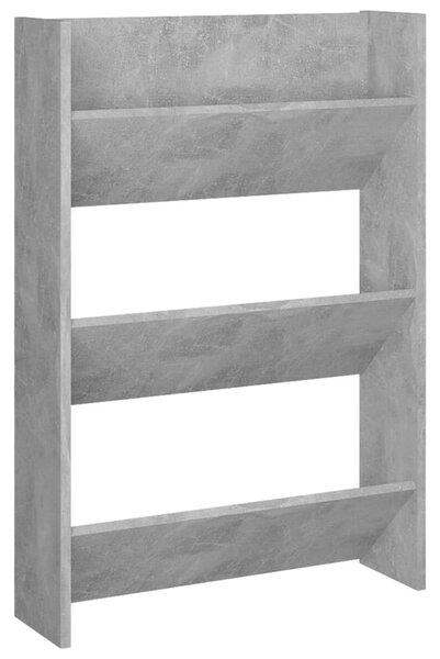 2 db betonszürke fali cipősszekrény 60 x 18 x 90 cm
