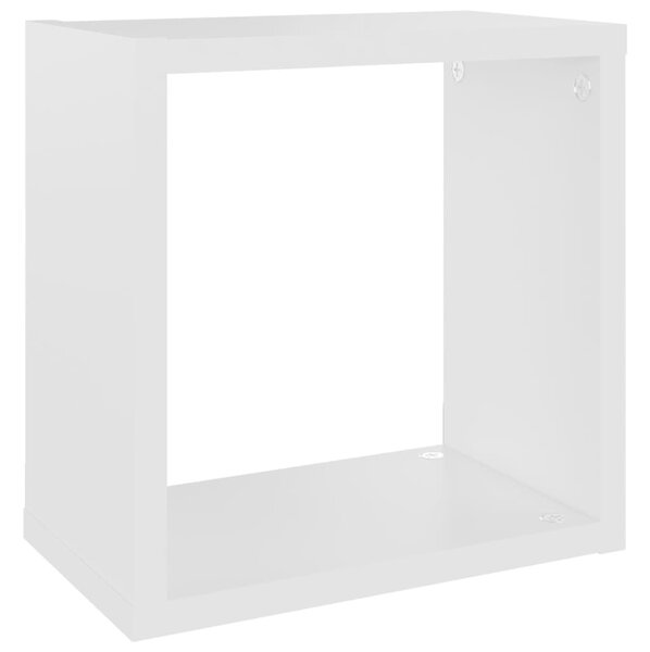 4 db fehér fali kockapolc 26 x 15 x 26 cm