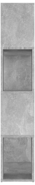 Betonszürke térelválasztó könyvszekrény 80 x 24 x 124,5 cm