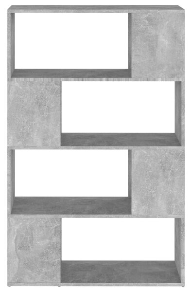 Betonszürke térelválasztó könyvszekrény 80 x 24 x 124,5 cm