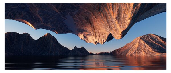 Kép - 3D sziklák (120x50 cm)