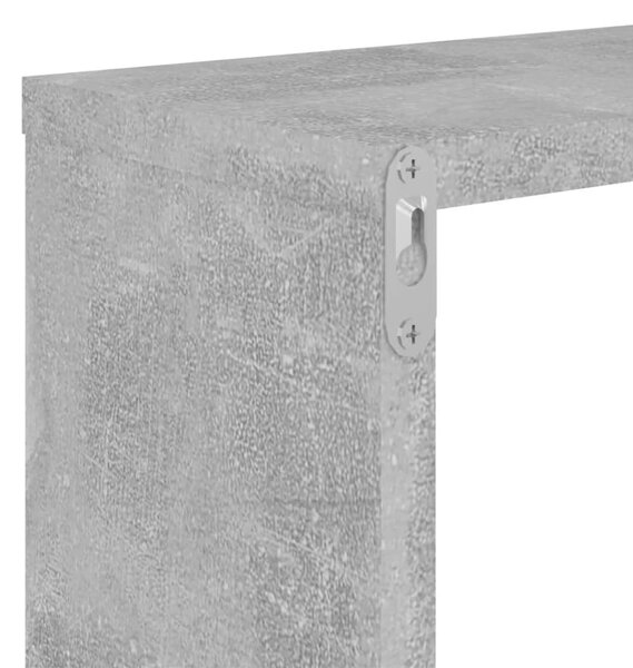4 db betonszürke fali kockapolc 26 x 15 x 26 cm