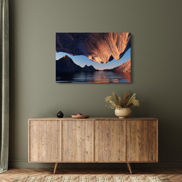 Kép - 3D sziklák (90x60 cm)
