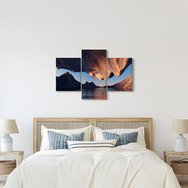 Kép - 3D sziklák (90x60 cm)