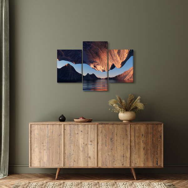 Kép - 3D sziklák (90x60 cm)