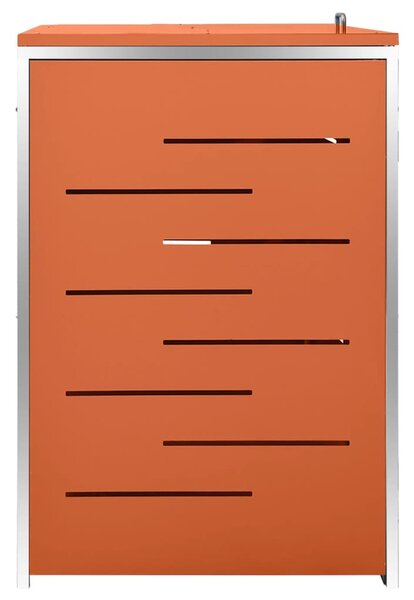 VidaXL acéltároló négy gurítható szemeteskukához 276,5x77,5x112,5 cm