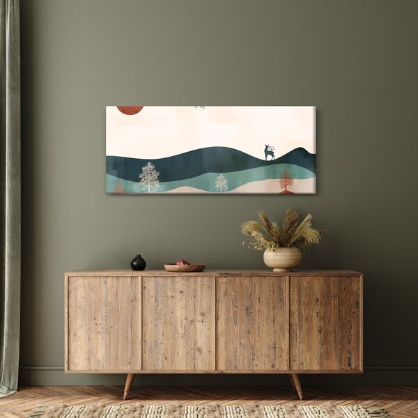 Kép - Illusztrált tájkép (120x50 cm)