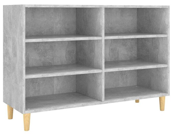 Betonszürke szerelt fa tálalószekrény 103,5 x 35 x 70 cm