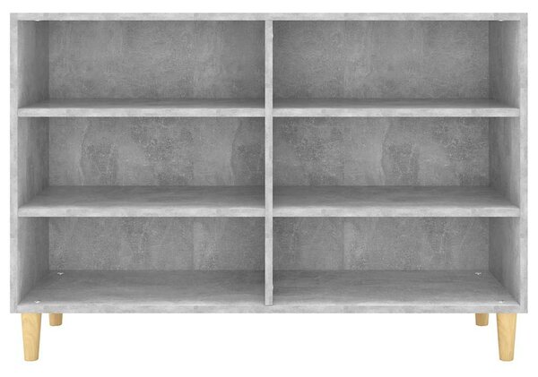 Betonszürke szerelt fa tálalószekrény 103,5 x 35 x 70 cm