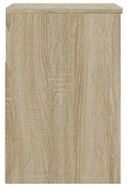 Sonoma tölgy színű szerelt fa cipőtároló pad 60 x 30 x 45 cm