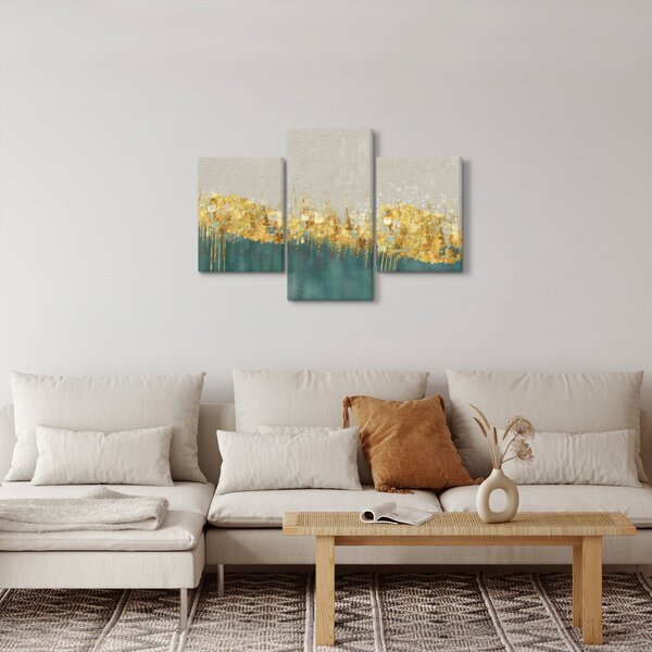 Kép - Textúra arany díszítéssel (90x60 cm)