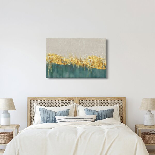 Kép - Textúra arany díszítéssel (90x60 cm)