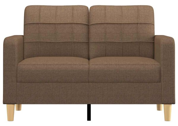 Kétszemélyes barna szövetkanapé 120 cm