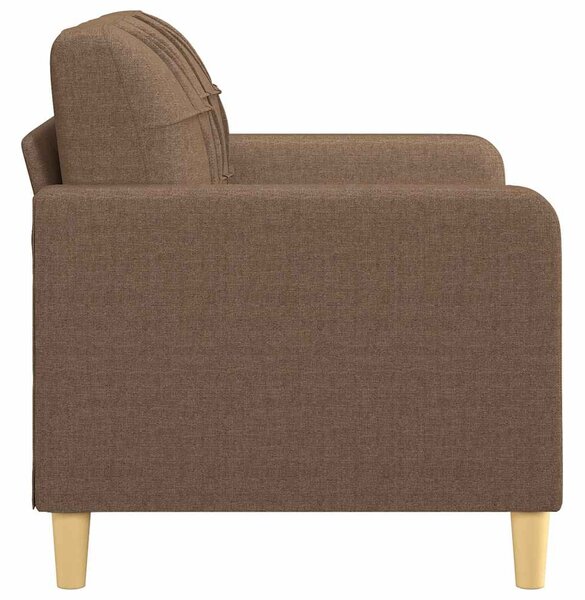Kétszemélyes barna szövetkanapé 120 cm