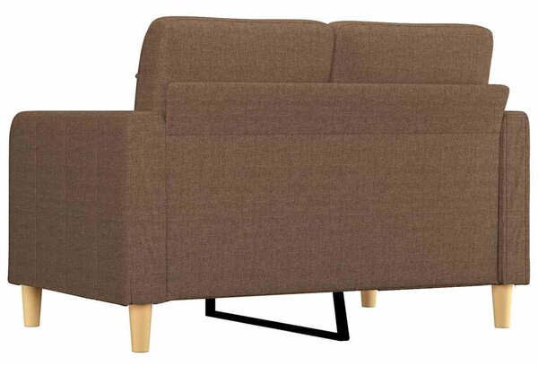 Kétszemélyes barna szövetkanapé 120 cm