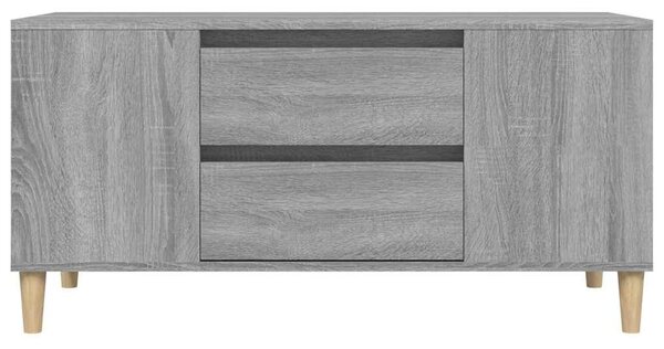 Szürke sonoma színű szerelt fa TV-szekrény 102x44,5x50 cm