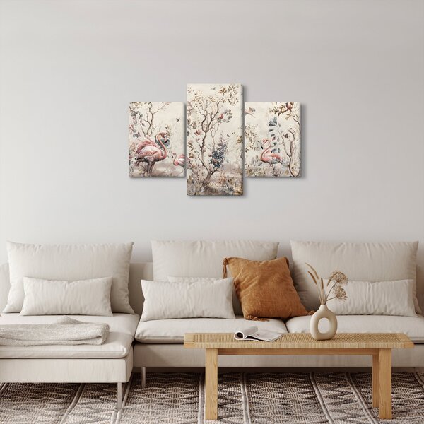 Kép - Rajz flamingókról (90x60 cm)